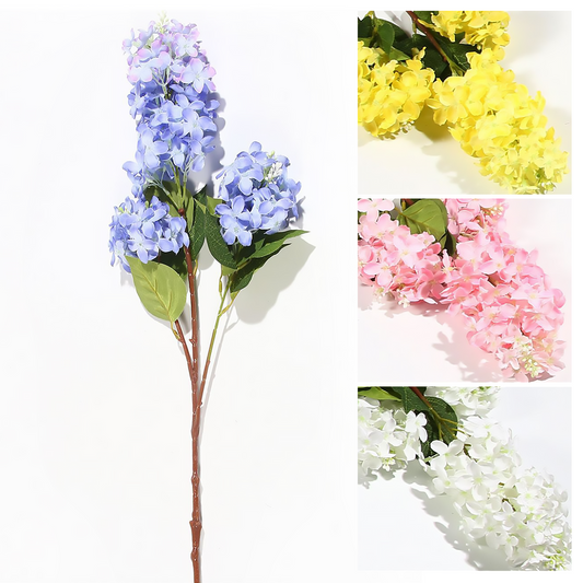 Flor lila de 3 puntas 75cm blanco, rosa, azul, amarillo