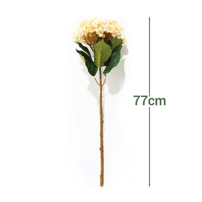 VATTEN HOME 2 hortensias Extra Grandes Ramo de hortensias de Seda de Tallo Largo Adecuado para Bodas, hogar, Hotel, decoración de Fiestas