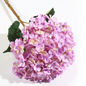 Hortensia grande individual de tela de seda de 77 cm de color blanco