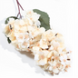 Hortensia pagoda de una sola rama y múltiples cabezas en tela de seda, 90 cm, color blanco