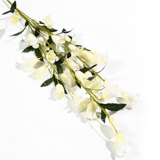 Campanilla de una sola rama con múltiples cabezas, 110 cm, color blanco
