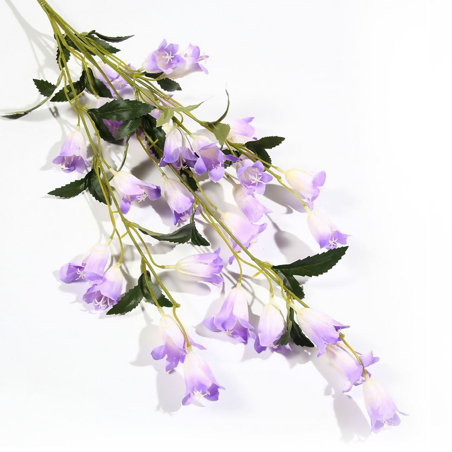 Campanilla de una sola rama con múltiples cabezas, 110 cm, color blanco