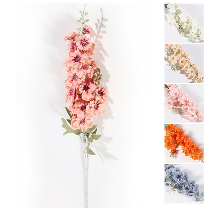 Rama única de delphinium 85*13CM blanco, beige, rosa, rosa oscuro, naranja, azul