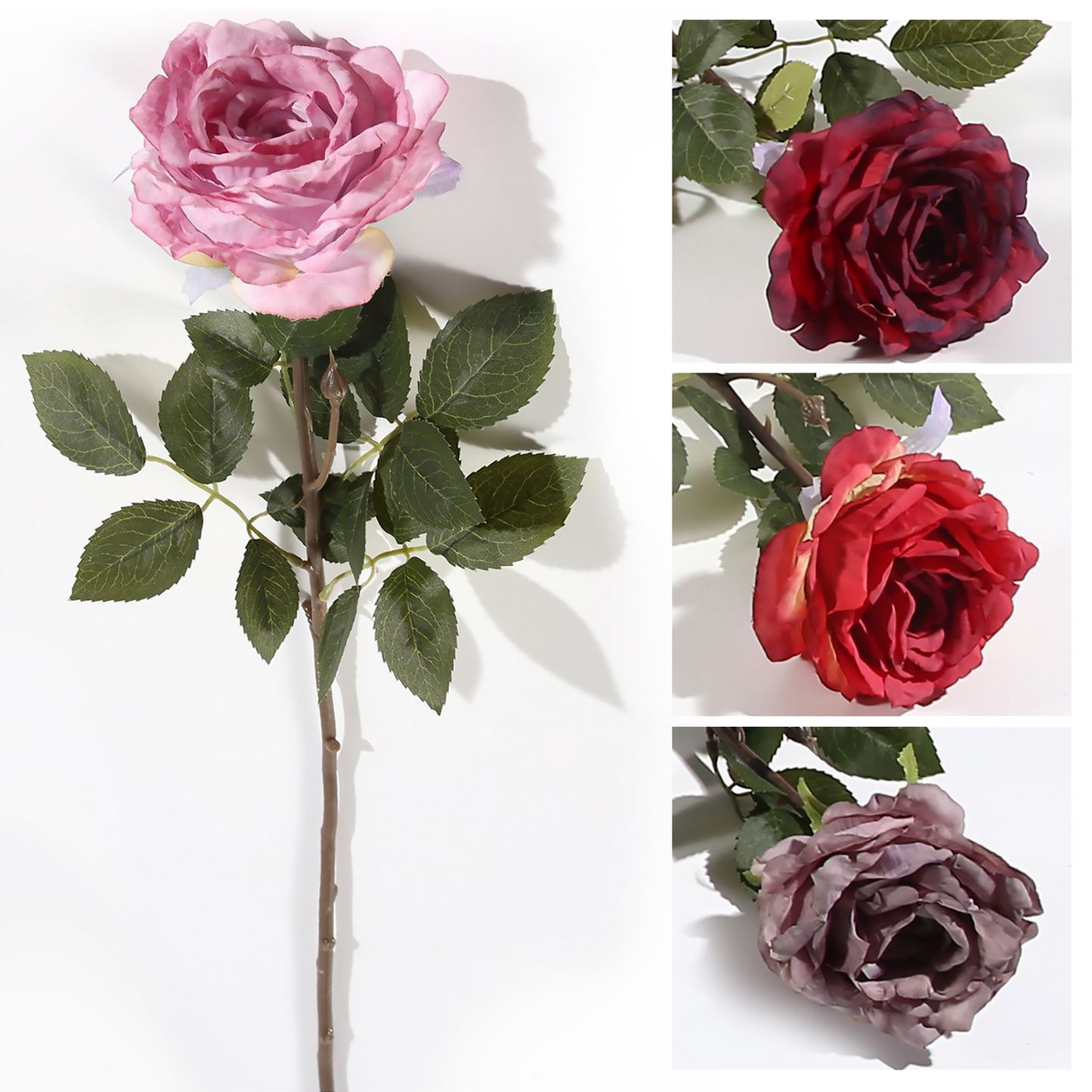 Tela de seda rosa única 75*10CM violeta claro, violeta, rojo brillante, rojo verdadero