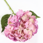 Hortensia 3D de tela de seda individual, 52 x 20 cm, color morado