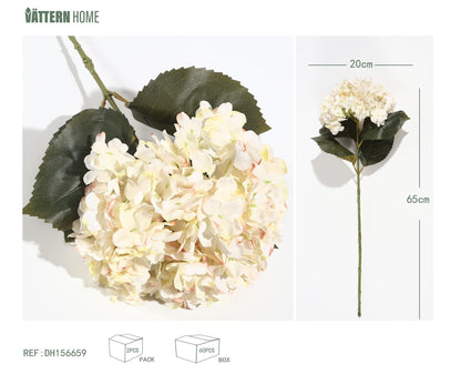 Hortensia grande individual 65*20CM blanca
