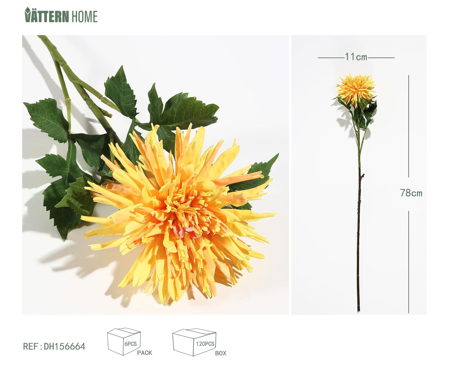 Dalia individual 78*11CM amarilla