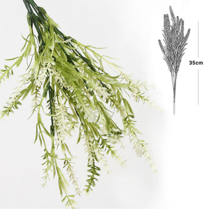 VATTEN HOME Ouddy Daily 12 Piezas De Flores De Lavanda Artificiales, Ramo De Lavanda Flocado Artificial Las Flores