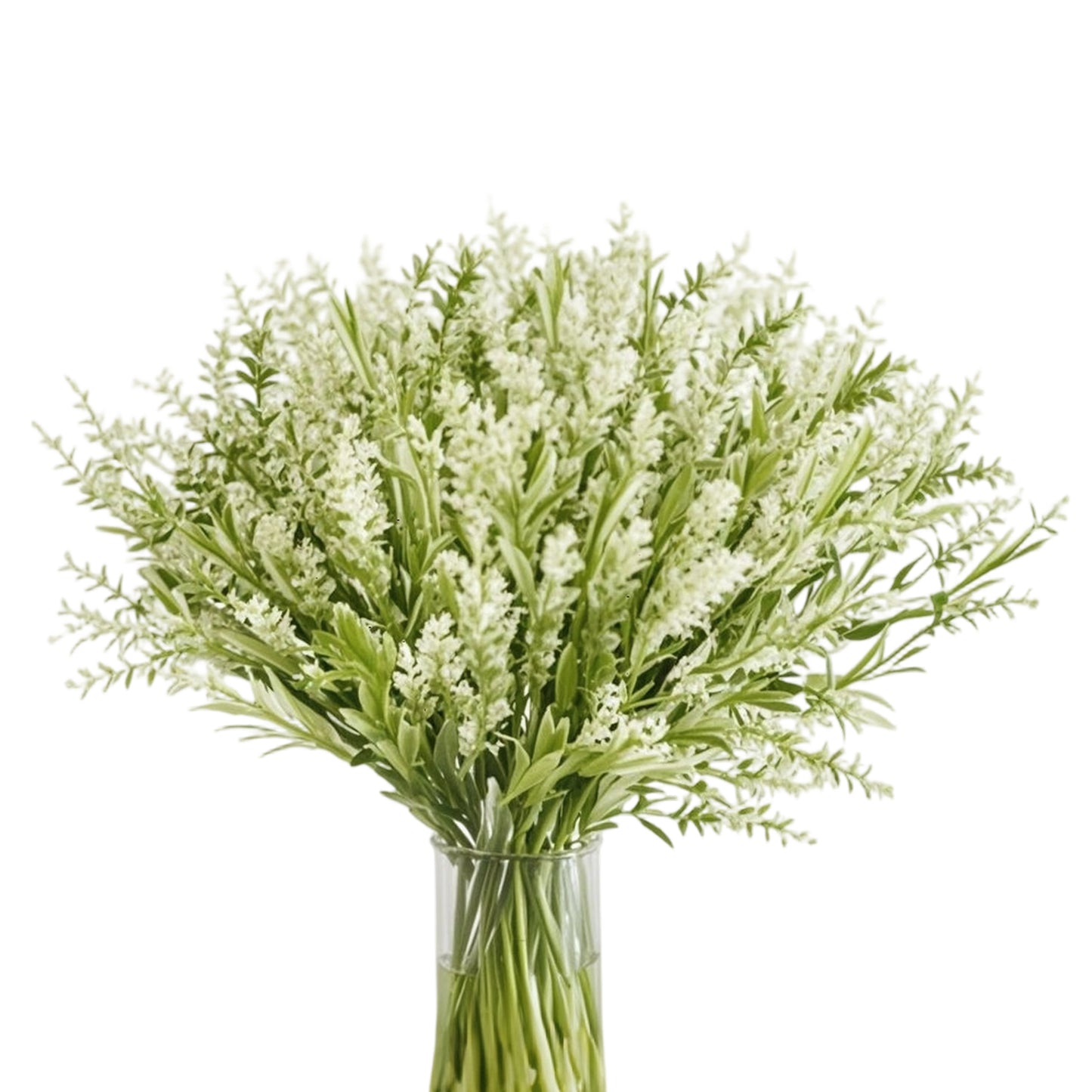 VATTEN HOME Ouddy Daily 12 Piezas De Flores De Lavanda Artificiales, Ramo De Lavanda Flocado Artificial Las Flores
