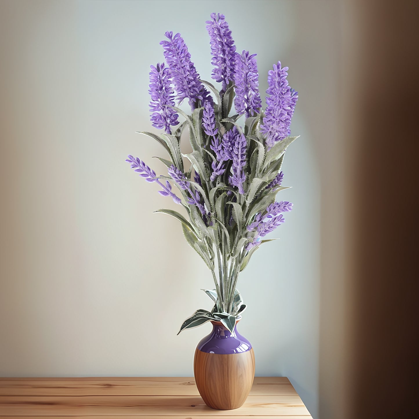 Ramo DE Flores Artificiales, Blanco, Morado, Polietileno+Hierro, Realista, Puro Y Elegante, para Crear FÁCILMENTE UN Ambiente ROMÁNTICO Y Elegante