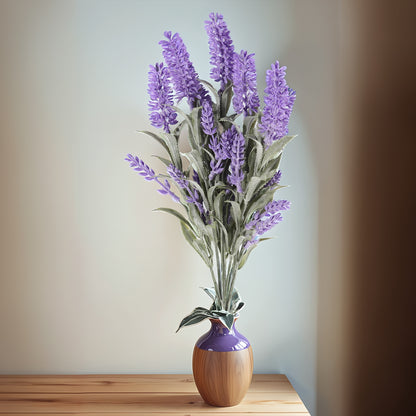 Ramo DE Flores Artificiales, Blanco, Morado, Polietileno+Hierro, Realista, Puro Y Elegante, para Crear FÁCILMENTE UN Ambiente ROMÁNTICO Y Elegante