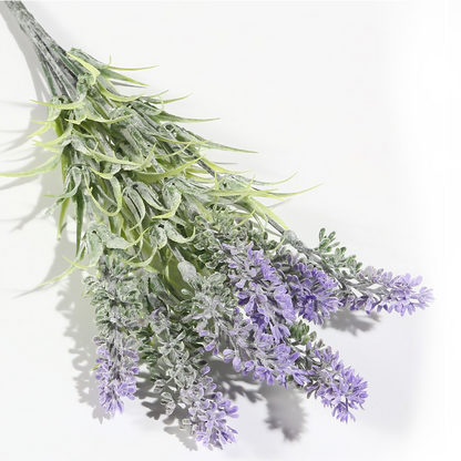 Ramo DE Flores Artificiales, Blanco, Morado, Polietileno+Hierro, Realista, Puro Y Elegante, para Crear FÁCILMENTE UN Ambiente ROMÁNTICO Y Elegante