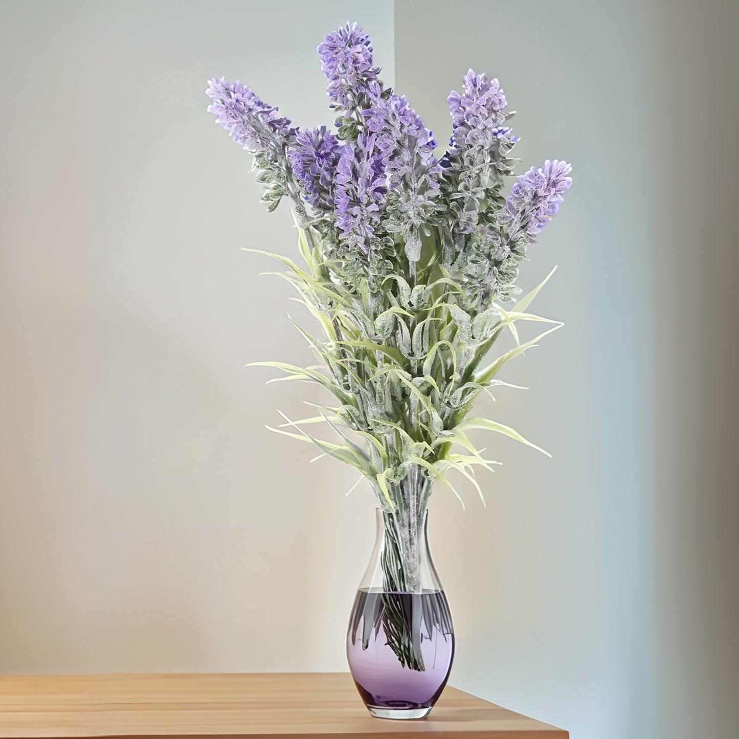 Ramo DE Flores Artificiales, Blanco, Morado, Polietileno+Hierro, Realista, Puro Y Elegante, para Crear FÁCILMENTE UN Ambiente ROMÁNTICO Y Elegante