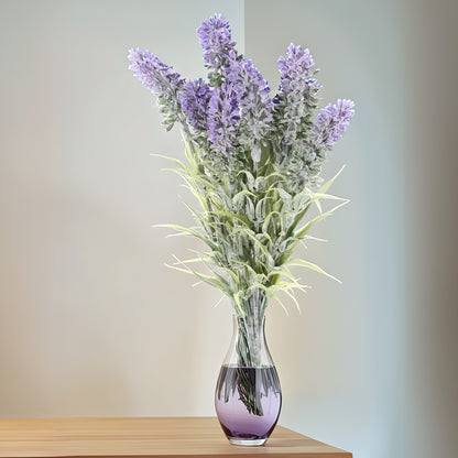 Ramo DE Flores Artificiales, Blanco, Morado, Polietileno+Hierro, Realista, Puro Y Elegante, para Crear FÁCILMENTE UN Ambiente ROMÁNTICO Y Elegante