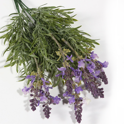 Ramo DE Flores Artificiales, Blanco, Morado, Polietileno+Hierro, Realista, Puro Y Elegante, para Crear FÁCILMENTE UN Ambiente ROMÁNTICO Y Elegante