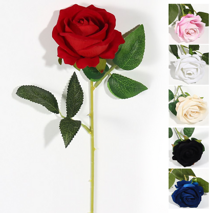 Rosa individual blanca, roja, amarilla, rosa, azul y negra de 50 cm
