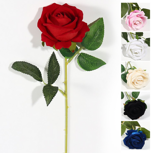 Rosa individual blanca, roja, amarilla, rosa, azul y negra de 50 cm