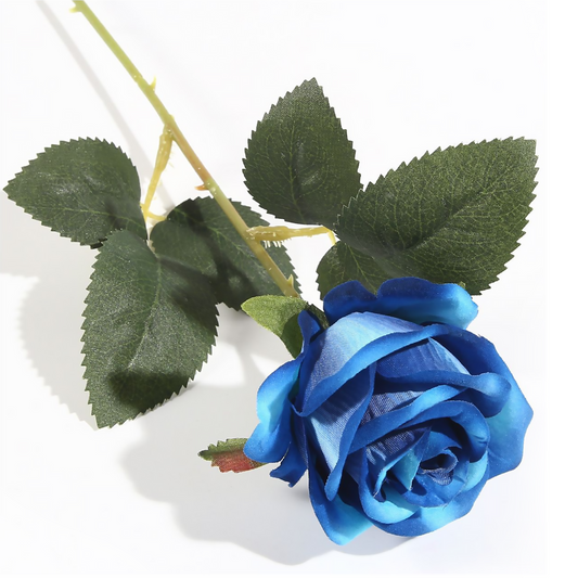 Rosa individual 50CM tela azul