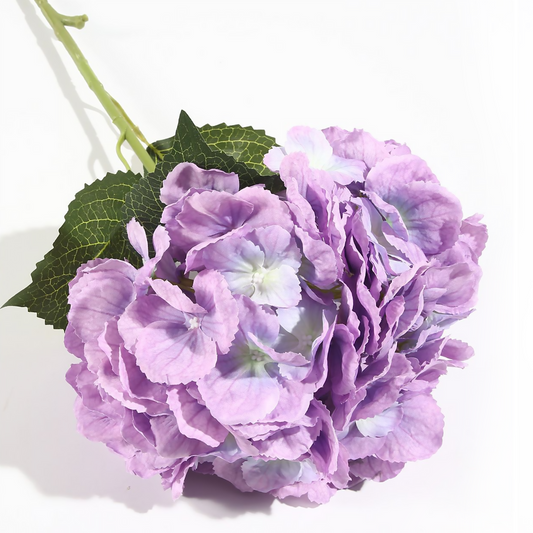 Hortensia extra grande individual de 80 cm en tela morada