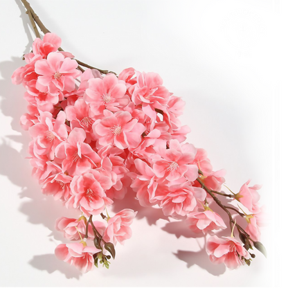 Cerezo Fuji de una sola rama y múltiples cabezas, 82 cm, blanco