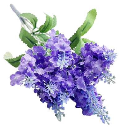 Ramo DE Flores Artificiales, Blanco, Morado, Polietileno+Hierro, Realista, Puro Y Elegante, para Crear FÁCILMENTE UN Ambiente ROMÁNTICO Y Elegante