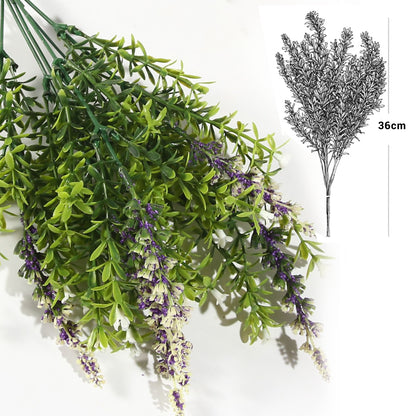 Ramo DE Flores Artificiales, Blanco, Morado, Polietileno+Hierro, Realista, Puro Y Elegante, para Crear FÁCILMENTE UN Ambiente ROMÁNTICO Y Elegante