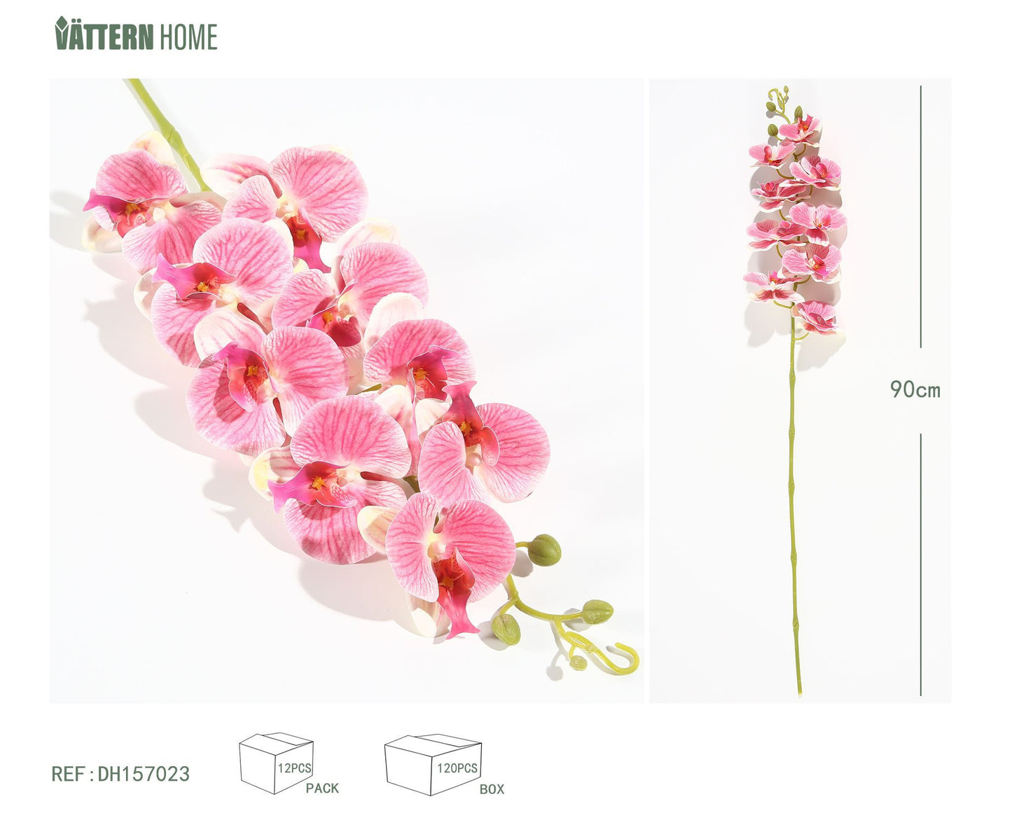 9 orquídeas Phalaenopsis 90CM naranja, rosa, blanco, morado