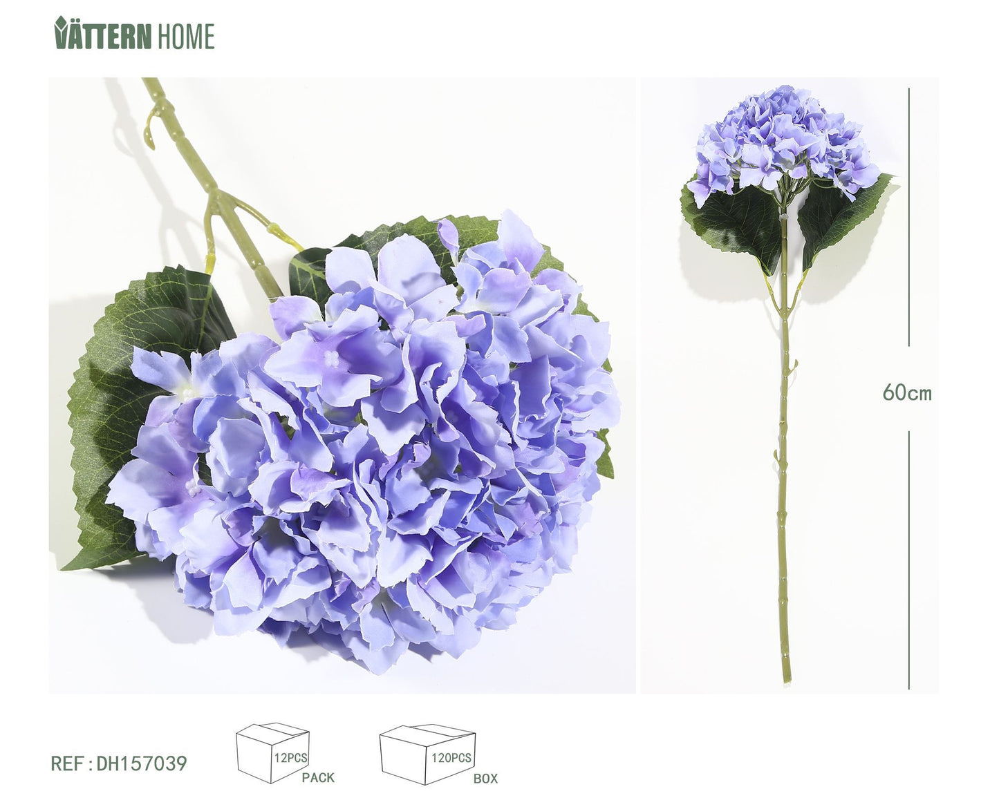 Hortensia individual 60CM azul