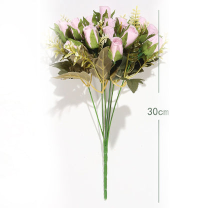 VATTEN HOME Flor DE Ramo Artificial 30CM, Blanco, Polietileno, POLIÉSTER, Hierro, Las Formas Florales Son Completas Y CONSISTENTES, con Capas RICAS, CLÁSICAS Y VERSÁTILES