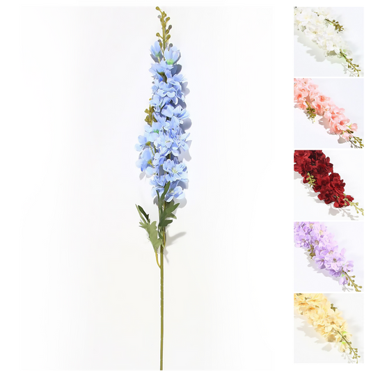 Rama única de delphinium 90CM morado, amarillo, rojo, champán, azul, blanco