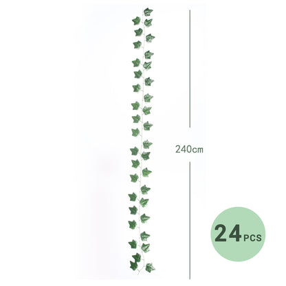 VATTEN HOME 24 Piezas de Hojas de rábano Verde Artificial de ratán 240CM, Adecuado para Cocina, Boda, balcón, etc