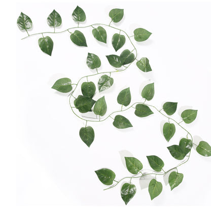 VATTEN HOME 24 Piezas de Hojas de rábano Verde Artificial de ratán 240CM, Adecuado para Cocina, Boda, balcón, etc