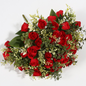 VATTEN HOME Flor DE Ramo Artificial 30CM, Blanco, Polietileno, POLIÉSTER, Hierro, Las Formas Florales Son Completas Y CONSISTENTES, con Capas RICAS, CLÁSICAS Y VERSÁTILES