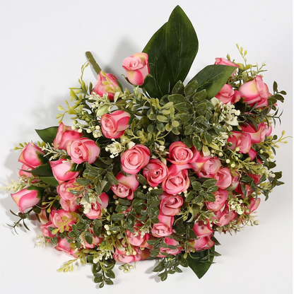 VATTEN HOME Flor DE Ramo Artificial 30CM, Blanco, Polietileno, POLIÉSTER, Hierro, Las Formas Florales Son Completas Y CONSISTENTES, con Capas RICAS, CLÁSICAS Y VERSÁTILES