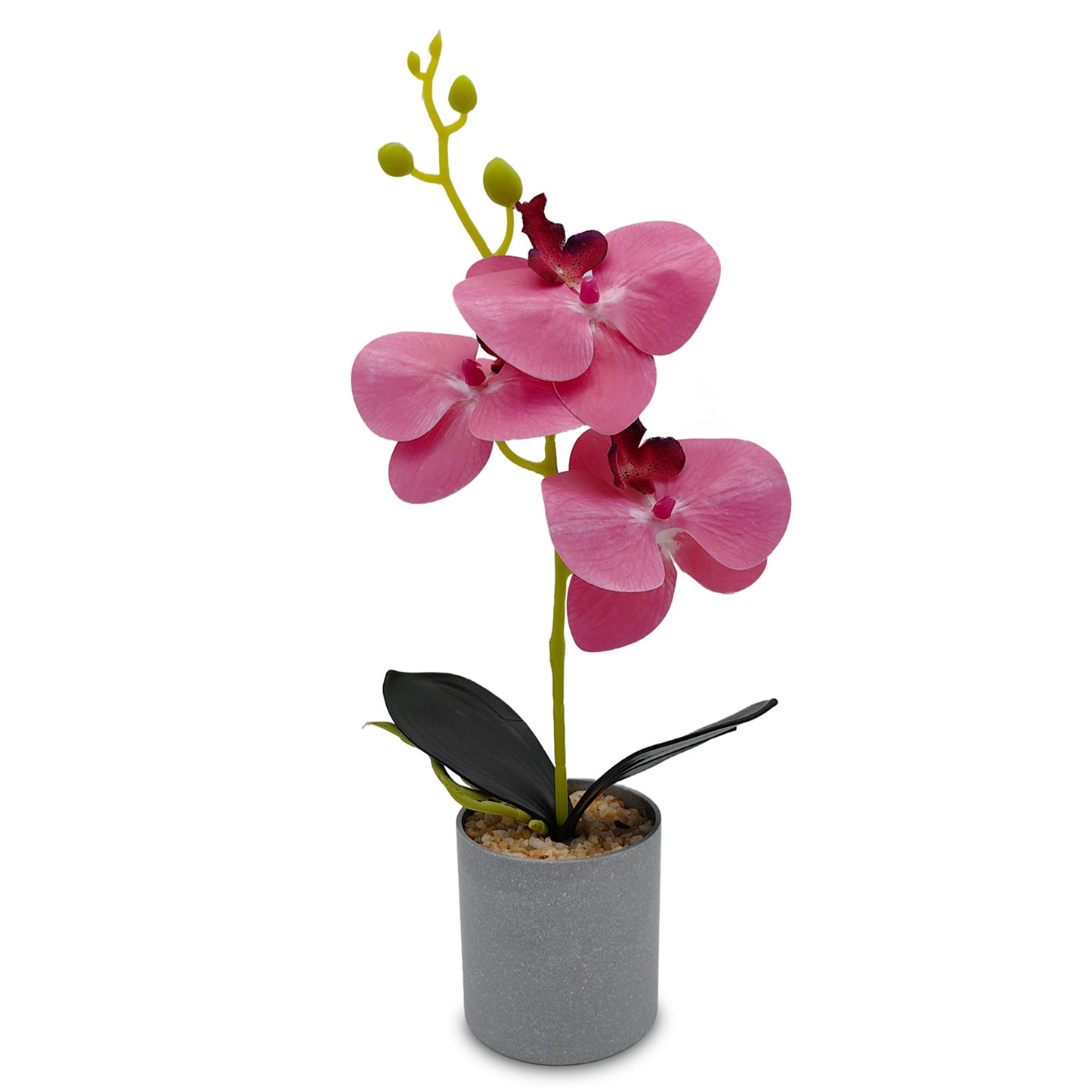 VATTEN HOME Maceta de melamina Artificial Phalaenopsis 3D de 3 Cabezas, 34 x 8 cm