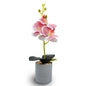 VATTEN HOME Maceta de melamina Artificial Phalaenopsis 3D de 3 Cabezas, 34 x 8 cm
