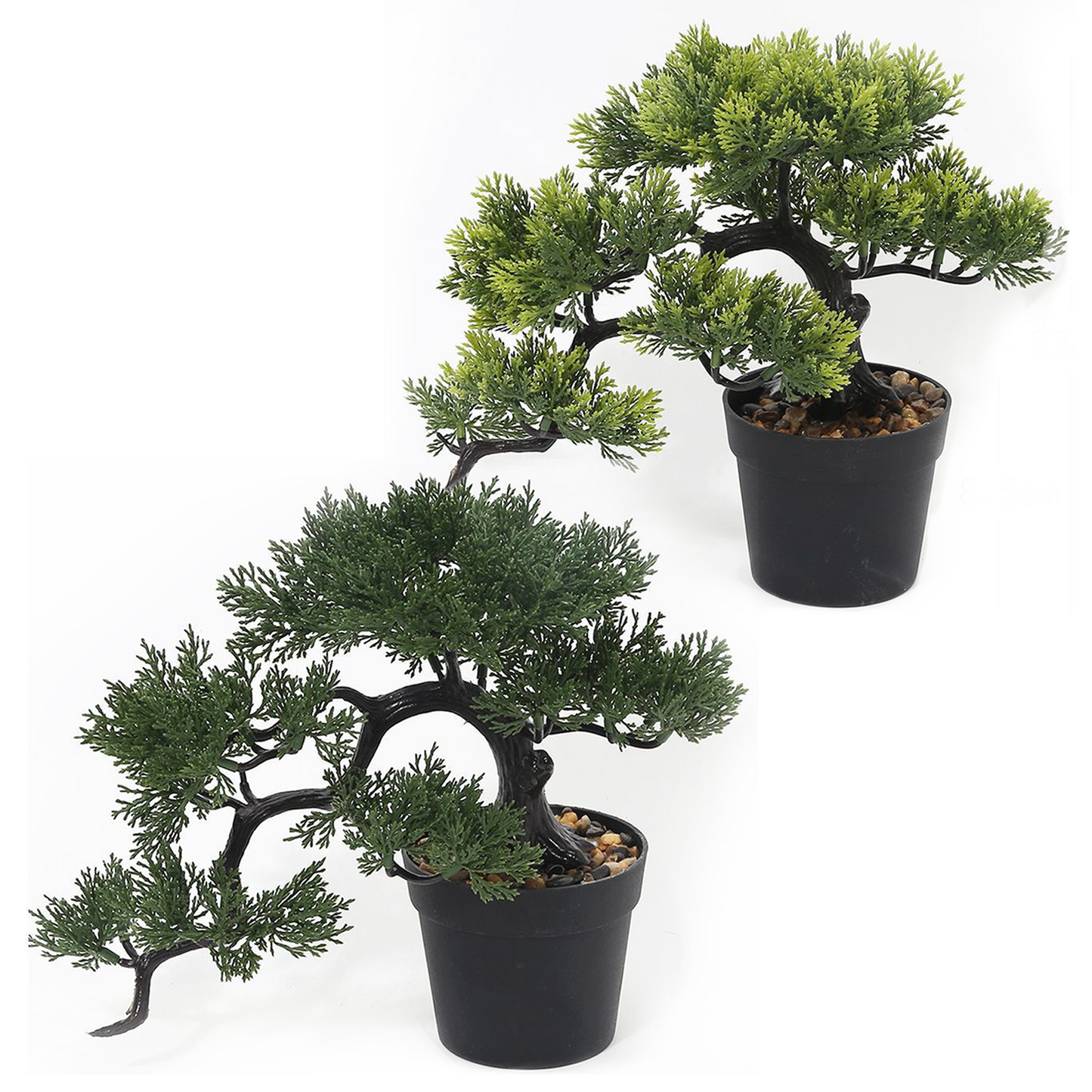 Longbai 22*28CM plástico, piedra, PE verde claro, adornos creativos verde oscuro, sin necesidad de cuidados, capas ricas, convenientes y hermosos, no son fáciles de arrugar y deformar.