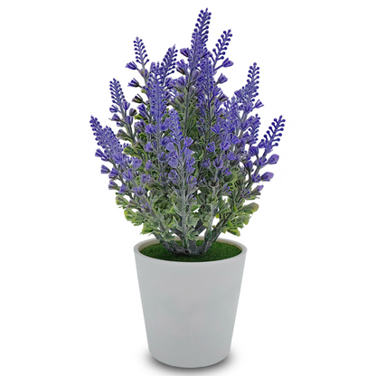 Adornos creativos de decoración en maceta de simulación artificial de plástico de lavanda de 23 x 7 cm