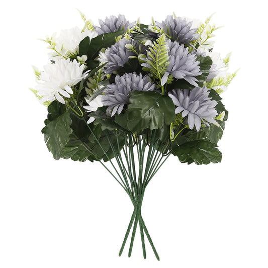 VATTEN HOME Flores Artificiales para Cementerio, Ramos Bicolor adecuados para conmemorar a Familiares, Limpieza de tumbas y decoración de cementerios