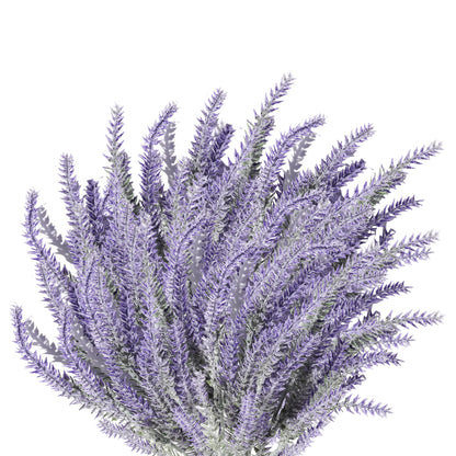 VATTEN HOME Ouddy Daily 12 Piezas De Flores De Lavanda Artificiales, Ramo De Lavanda Flocado Artificial Las Flores