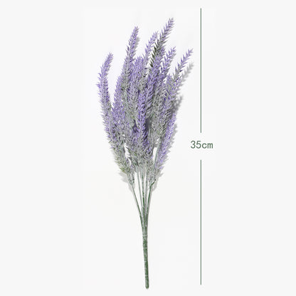 VATTEN HOME Ouddy Daily 12 Piezas De Flores De Lavanda Artificiales, Ramo De Lavanda Flocado Artificial Las Flores
