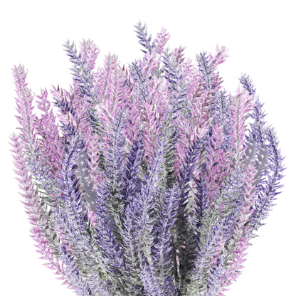 VATTEN HOME Ouddy Daily 12 Piezas De Flores De Lavanda Artificiales, Ramo De Lavanda Flocado Artificial Las Flores