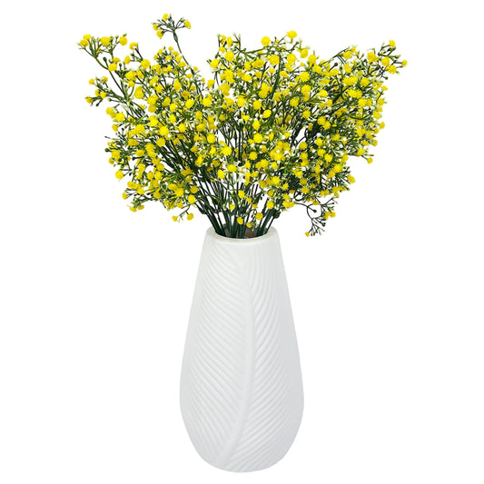 VATTEN HOME 5 Tenedor 25 Cabeza gypsophila Flor Artificial, 60CM, Amarillo, Rosa, Azul, Blanco, tapicería, se Puede Utilizar para arreglo Floral, Paquete Ramo