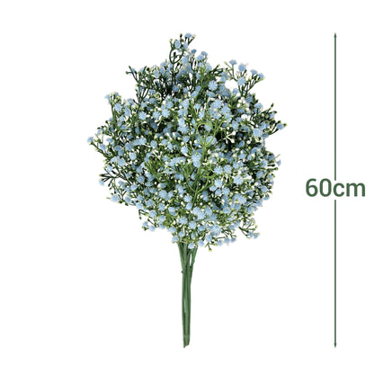 VATTEN HOME 5 Tenedor 25 Cabeza gypsophila Flor Artificial, 60CM, Amarillo, Rosa, Azul, Blanco, tapicería, se Puede Utilizar para arreglo Floral, Paquete Ramo