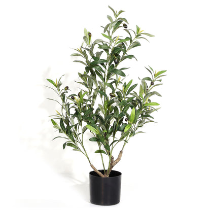 VATTEN HOME Olivo 110cm Planta Artificial Decorativa para hogar, Oficina, casa, balcón, Dormitorio